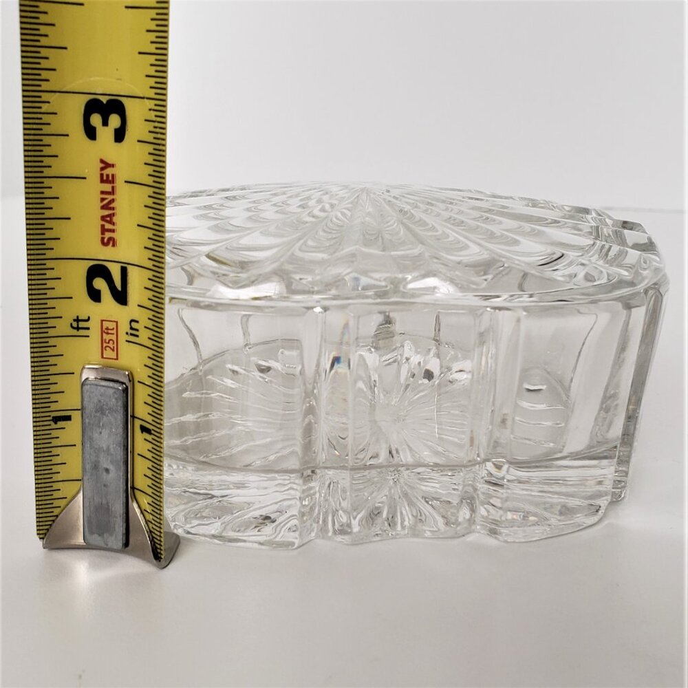 Mikasa Heavy Heart Shaped Clear Glass Gift Jewelry Box with Lid, New and Unused - Picture 5 of 7